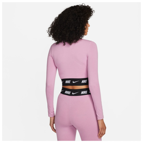 Nike Γυναικεία μακρυμάνικη μπλούζα Sportswear Crop Tape LS Top